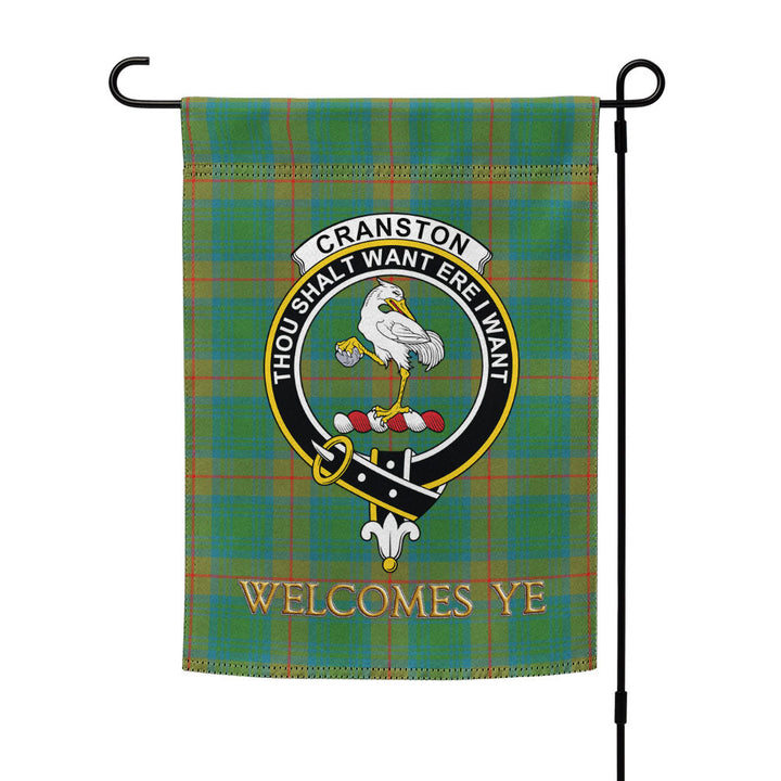 Cranston Ancient Clan Badge Tartan Garden Flag