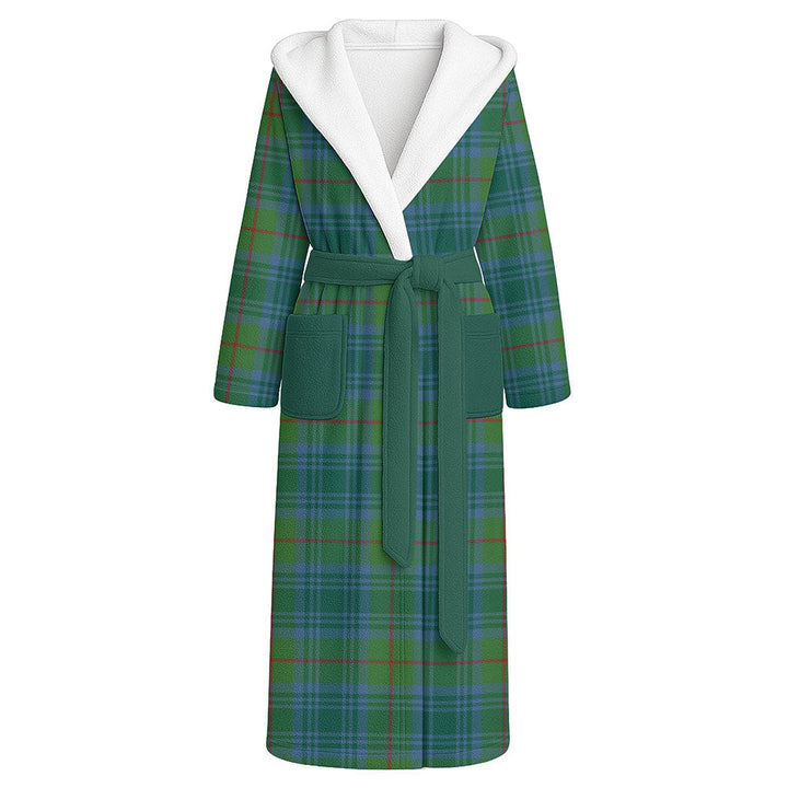 Cranston Modern Clan Badge Tartan Flannel Hooded Bathrobe
