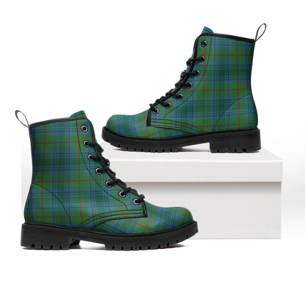 Cranston Modern Clan Badge Tartan Leather Boots