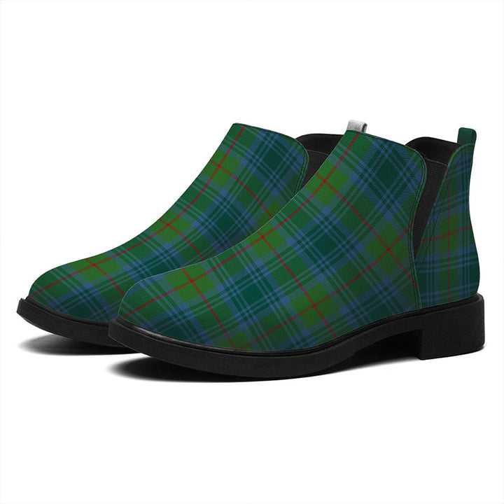 Cranston Modern Tartan Flat Ankle Boots