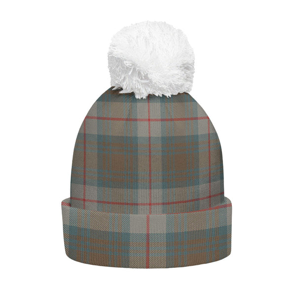Cranston Weathered Clan Badge Tartan Bobble Beanie Hat