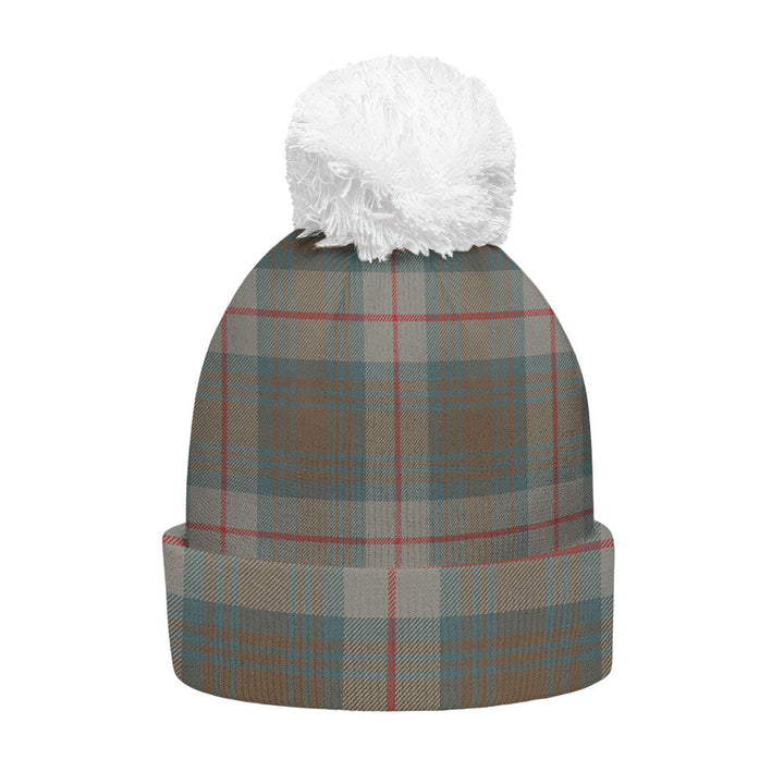 Cranston Weathered Clan Badge Tartan Bobble Beanie Hat