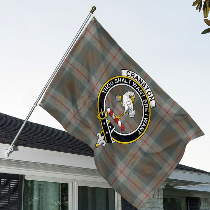 Cranston Weathered Clan Badge Tartan House Flag