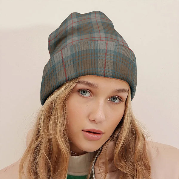 Cranston Weathered Clan Badge Tartan Knitted Beanie