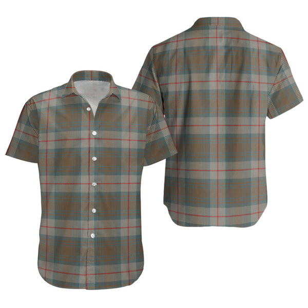 Cranston Weathered Clan Badge Tartan Short Sleeve Shirt