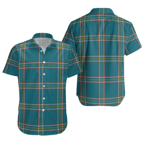 Crichton (Creighton) Ancient Clan Badge Tartan Short Sleeve Shirt