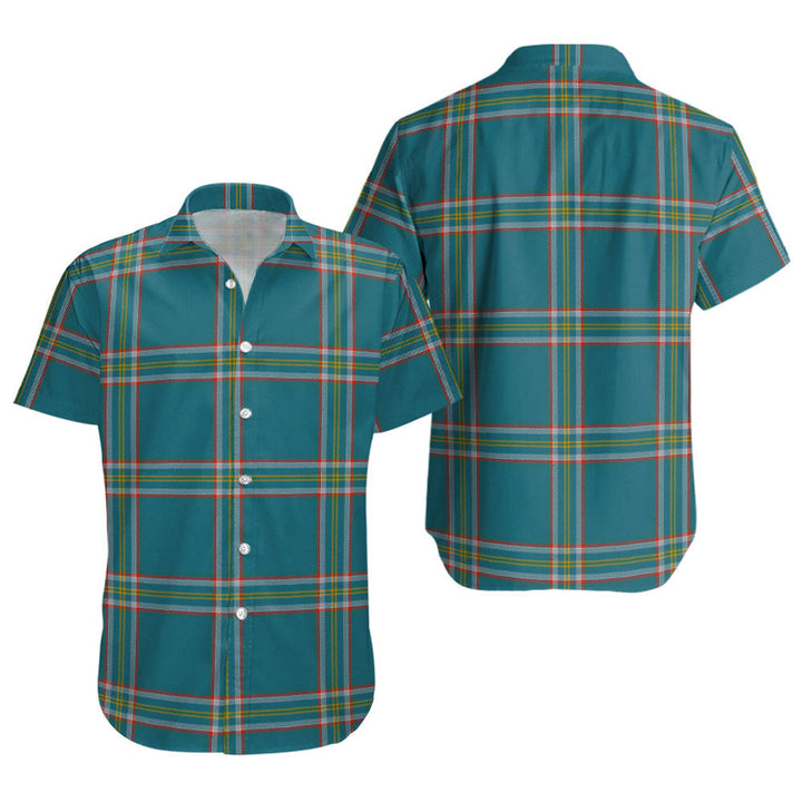 Crichton (Creighton) Ancient Clan Badge Tartan Short Sleeve Shirt