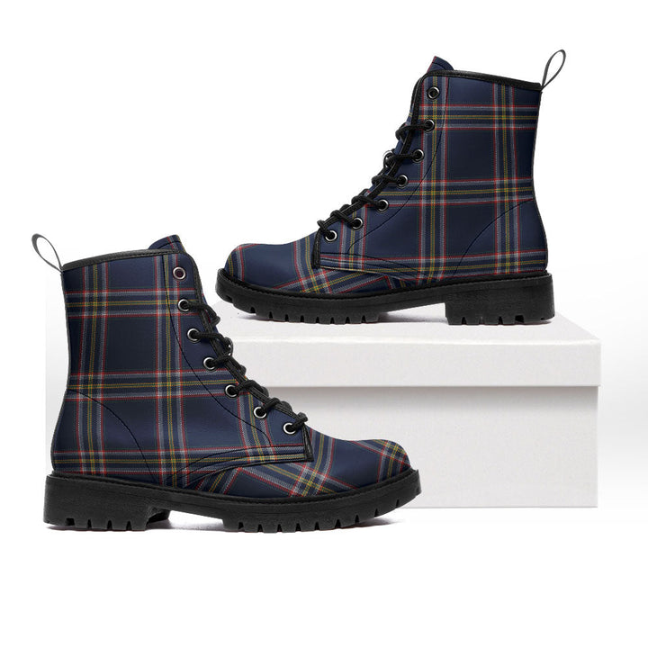Crichton (Creighton) Modern Clan Badge Tartan Leather Boots