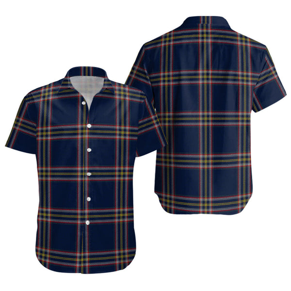 Crichton (Creighton) Modern Clan Badge Tartan Short Sleeve Shirt