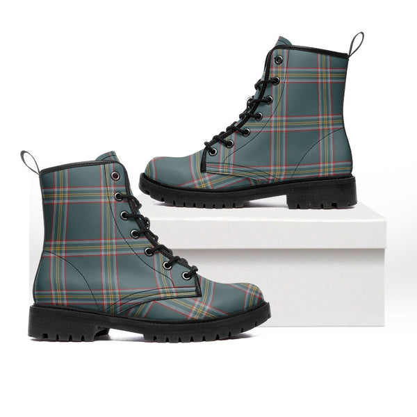 Crichton (Creighton) Weathered Clan Badge Tartan Leather Boots