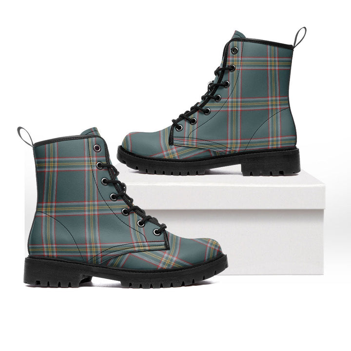 Crichton (Creighton) Weathered Clan Badge Tartan Leather Boots