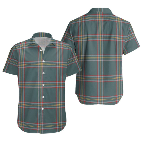 Crichton (Creighton) Weathered Clan Badge Tartan Short Sleeve Shirt