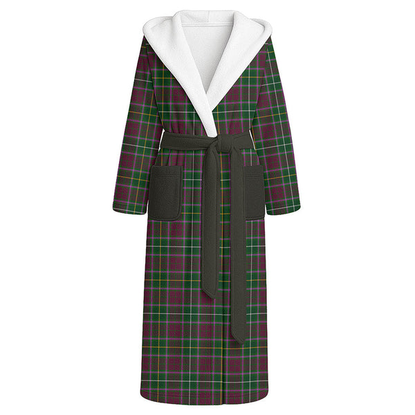 Crosbie Clan Badge Tartan Flannel Hooded Bathrobe