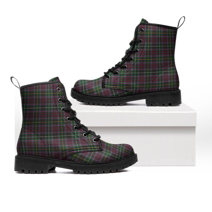Crosbie Clan Badge Tartan Leather Boots