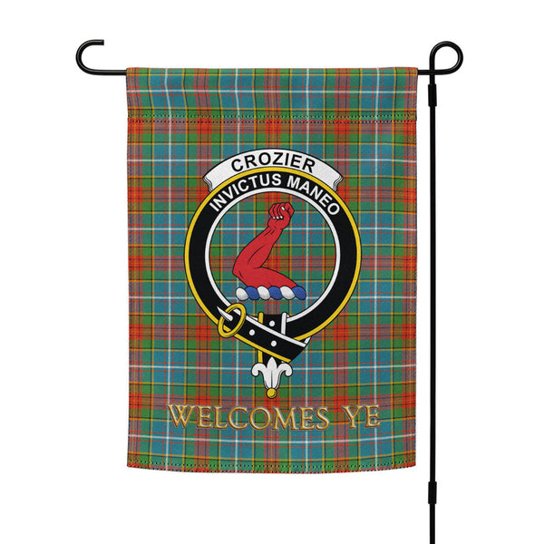 Crozier Ancient Clan Badge Tartan Garden Flag
