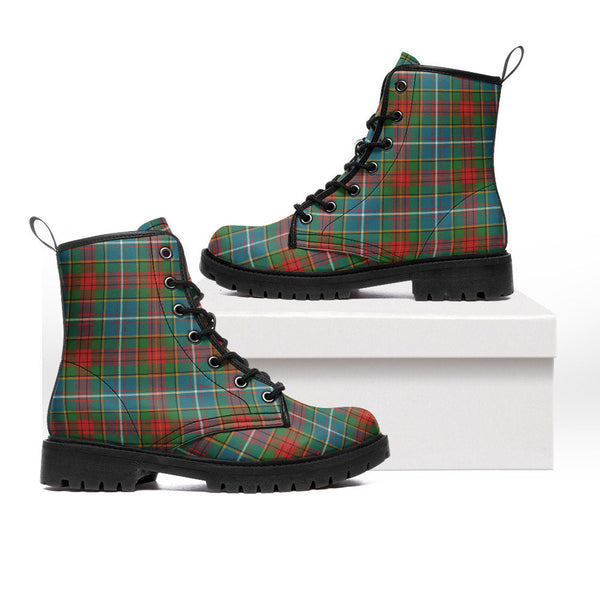 Crozier Ancient Clan Badge Tartan Leather Boots