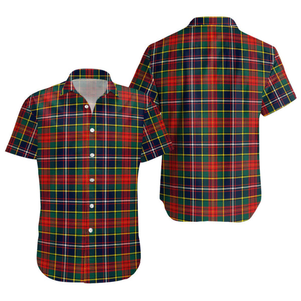 Crozier Modern Clan Badge Tartan Short Sleeve Shirt