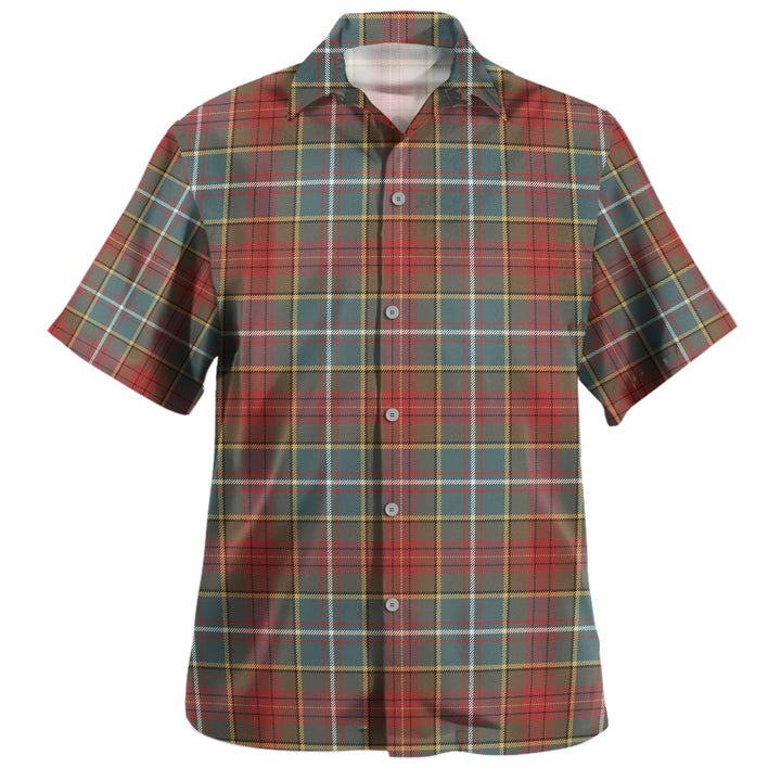 Crozier Weathered Clan Badge Tartan Hawaiian Shirt