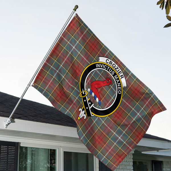 Crozier Weathered Clan Badge Tartan House Flag