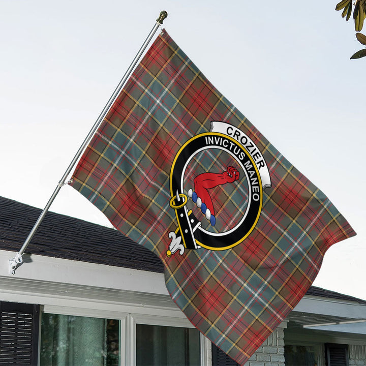 Crozier Weathered Clan Badge Tartan House Flag
