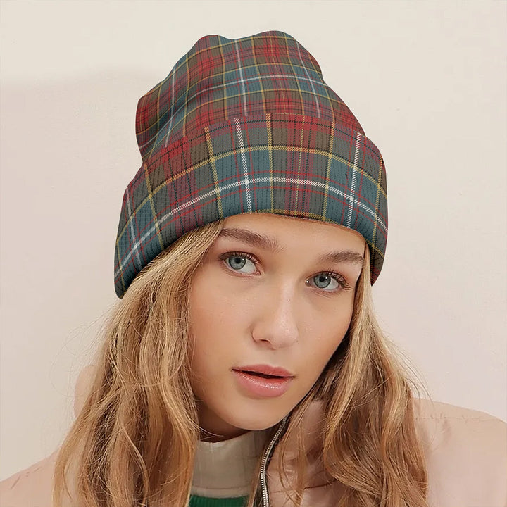 Crozier Weathered Clan Badge Tartan Knitted Beanie