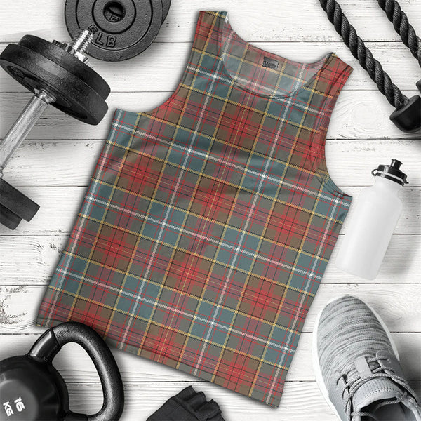 Crozier Weathered Clan Badge Tartan Men Tank Top
