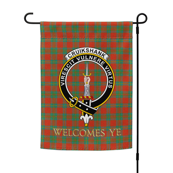 Cruikshank Ancient Clan Badge Tartan Garden Flag