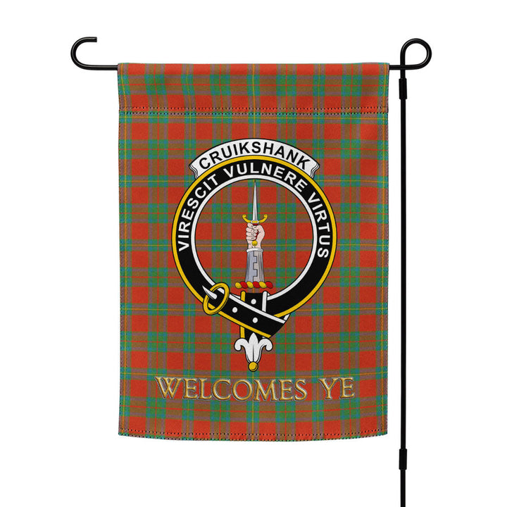 Cruikshank Ancient Clan Badge Tartan Garden Flag