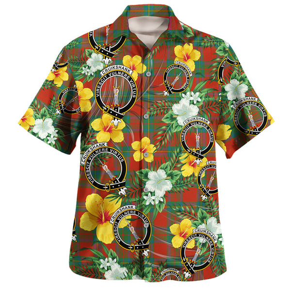 Cruikshank Ancient Clan Badge Tartan Hawaiian Shirt Summer Vibes Style