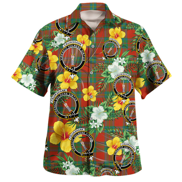 Cruikshank Ancient Clan Badge Tartan Hawaiian Shirt Summer Vibes Style