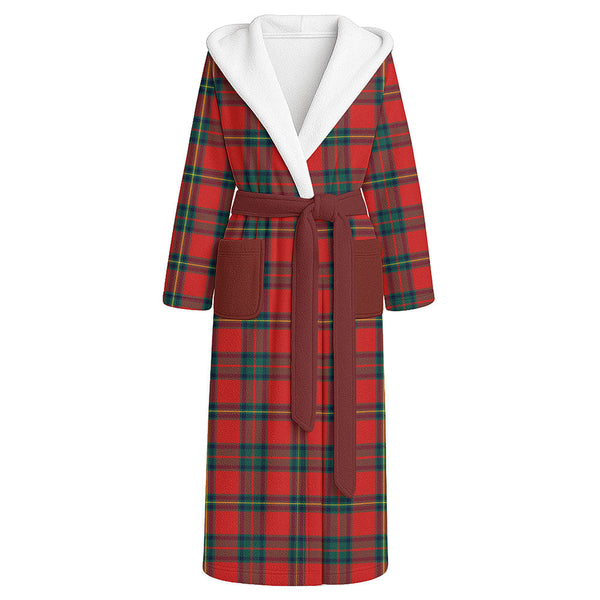 Cruikshank Modern Clan Badge Tartan Flannel Hooded Bathrobe
