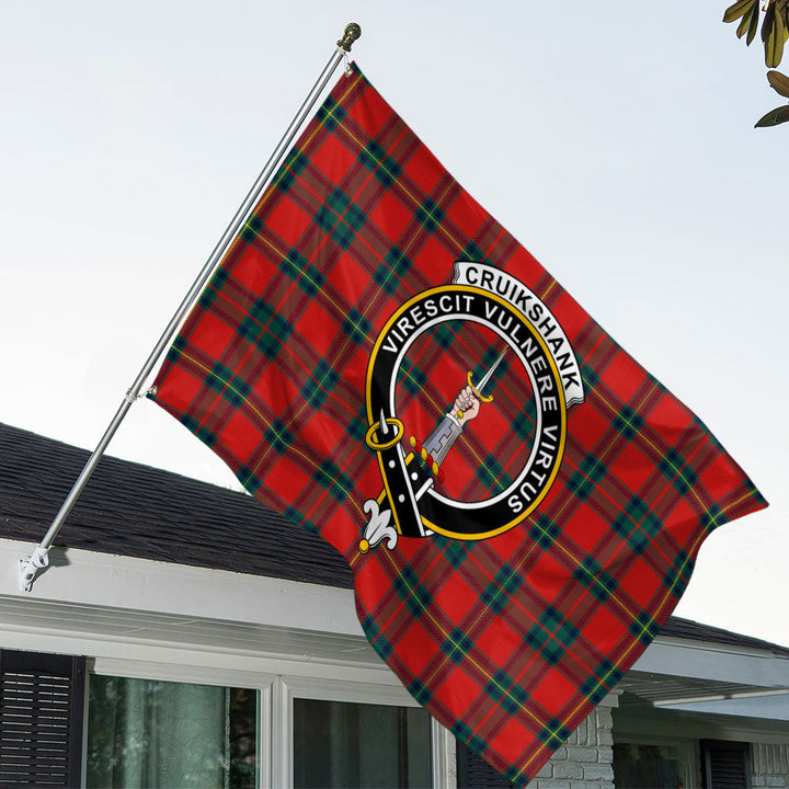 Cruikshank Modern Clan Badge Tartan House Flag