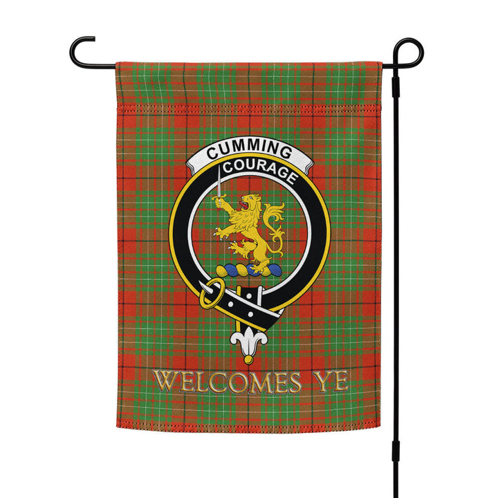 Cumming Ancient Clan Badge Tartan Garden Flag