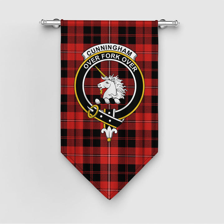 Cunningham Modern Clan Badge Tartan Gonfalon