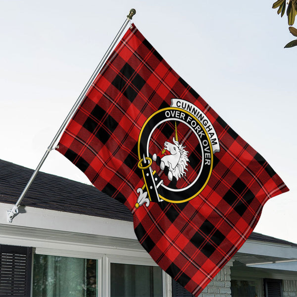Cunningham Modern Clan Badge Tartan House Flag