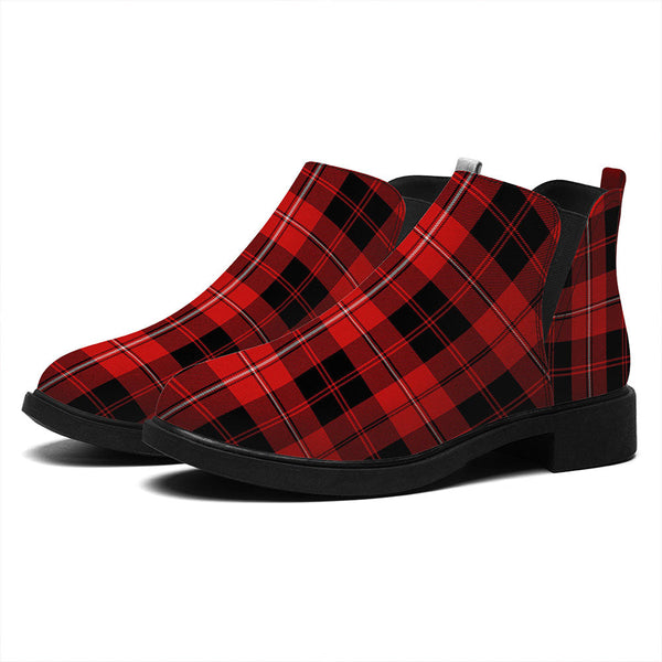 Cunningham Modern Tartan Flat Ankle Boots