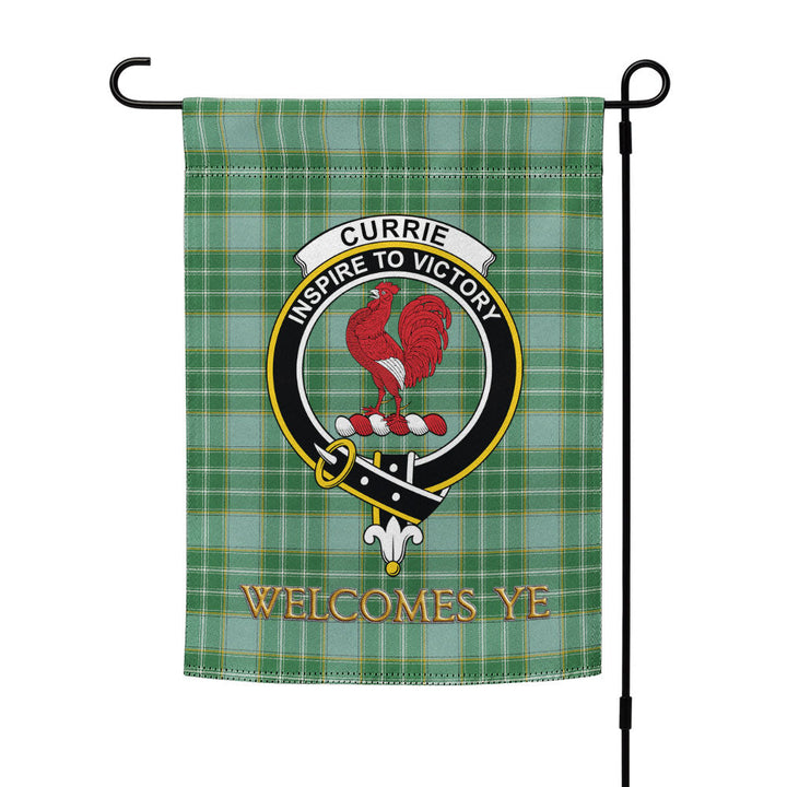 Currie Ancient Clan Badge Tartan Garden Flag