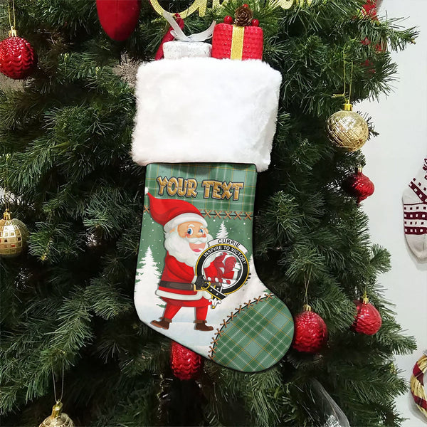 Currie Ancient Clan Badge Tartan Christmas Stocking Holiday Blessings Merry Christmas Joy