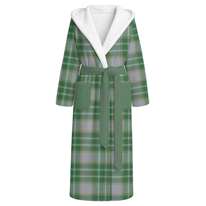 Currie Modern Clan Badge Tartan Flannel Hooded Bathrobe