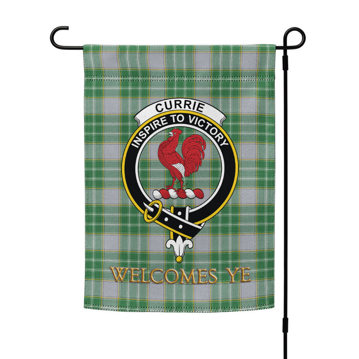 Currie Modern Clan Badge Tartan Garden Flag