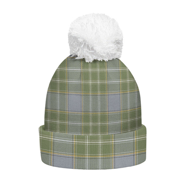 Currie Weathered Clan Badge Tartan Bobble Beanie Hat