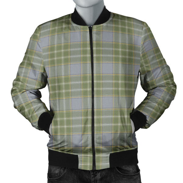 Currie Weathered Clan Badge Tartan Bomber Jacket