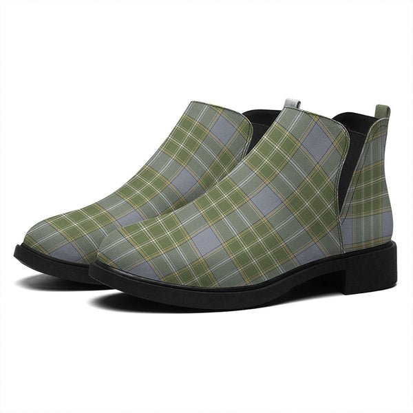Currie Weathered Tartan Flat Ankle Boots