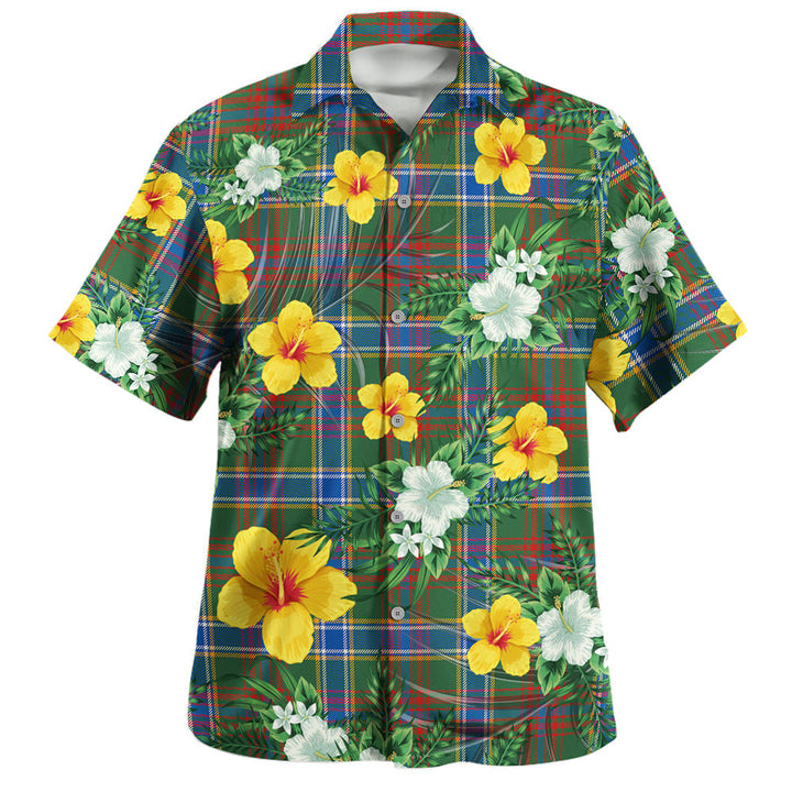 Currie of Arran Modern Clan Badge Tartan Hawaiian Shirt Summer Vibes Style