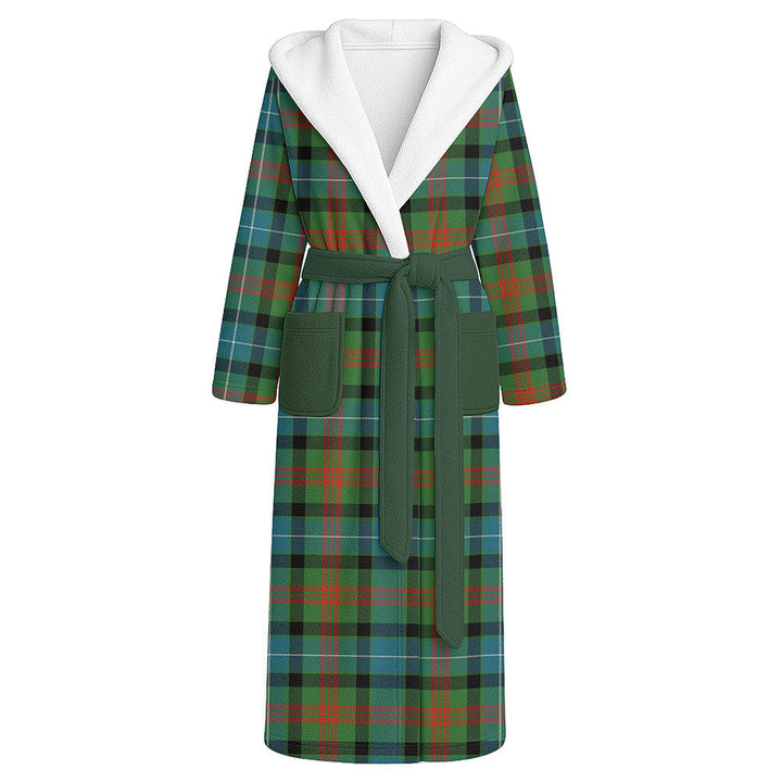 Curry (Currie) Ancient Clan Badge Tartan Flannel Hooded Bathrobe