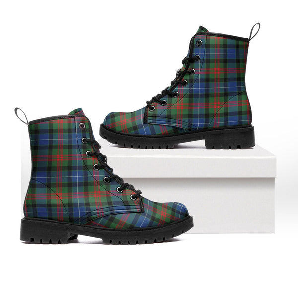 Curry (Currie) Modern Clan Badge Tartan Leather Boots
