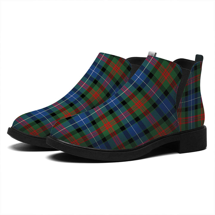 Curry (Currie) Modern Tartan Flat Ankle Boots