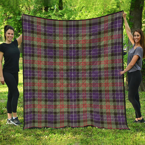 Curry (Currie) Weathered Clan Badge Tartan Premium Quilt