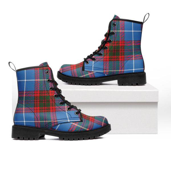 Dalmahoy Clan Badge Tartan Leather Boots