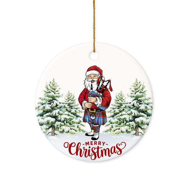 Dalmahoy Tartan Ceramic Ornament Santa